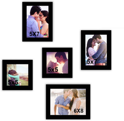 

MakeHomeHappy MDF Photo Frame(Black, 5 Photos)