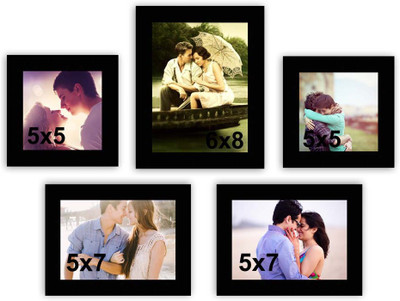 

MakeHomeHappy MDF Photo Frame(Black, 5 Photos)