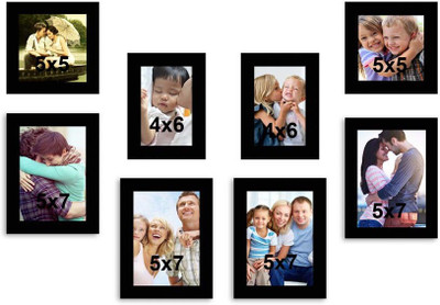 

MakeHomeHappy MDF Photo Frame(Black, 8 Photos)