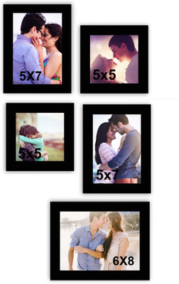 

MakeHomeHappy MDF Photo Frame(Black, 5 Photos)