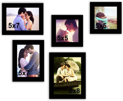 

MakeHomeHappy MDF Photo Frame(Black, 5 Photos)