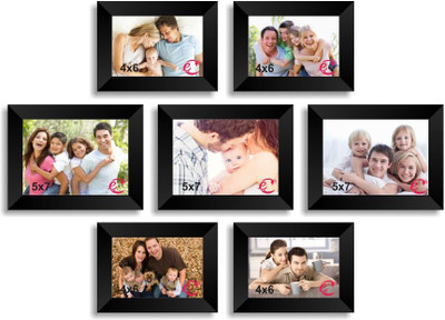 

eCraftIndia Wood Photo Frame(Black, 7 Photos)