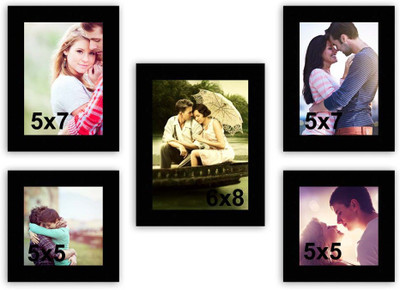 

MakeHomeHappy MDF Photo Frame(Black, 5 Photos)