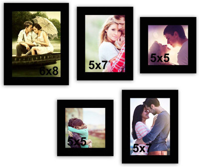 

MakeHomeHappy MDF Photo Frame(Black, 5 Photos)