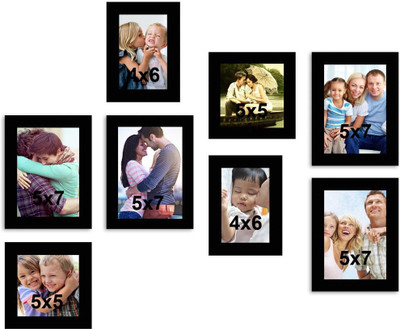 

MakeHomeHappy MDF Photo Frame(Black, 8 Photos)