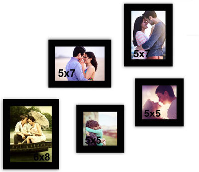 

MakeHomeHappy MDF Photo Frame(Black, 5 Photos)