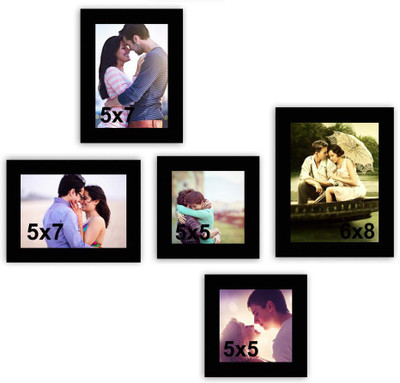 

MakeHomeHappy MDF Photo Frame(Black, 5 Photos)
