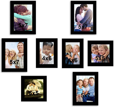 

MakeHomeHappy MDF Photo Frame(Black, 8 Photos)