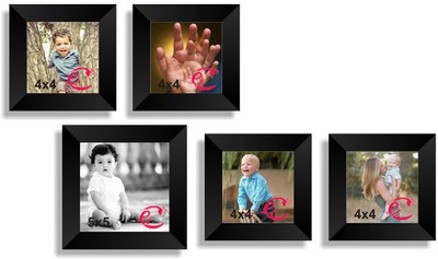 

eCraftIndia Wood Photo Frame(Black, 5 Photos)