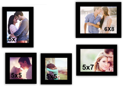 

MakeHomeHappy MDF Photo Frame(Black, 5 Photos)