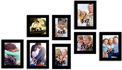 

MakeHomeHappy MDF Photo Frame(Black, 8 Photos)