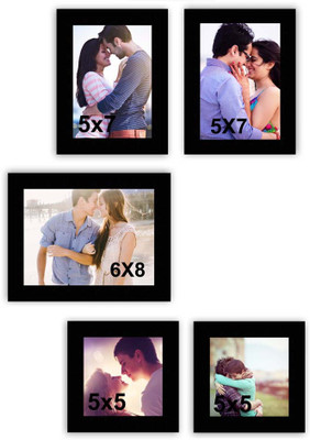 

MakeHomeHappy MDF Photo Frame(Black, 5 Photos)