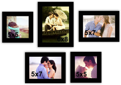 

MakeHomeHappy MDF Photo Frame(Black, 5 Photos)