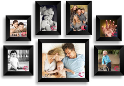 

eCraftIndia Wood Photo Frame(Black, 7 Photos)