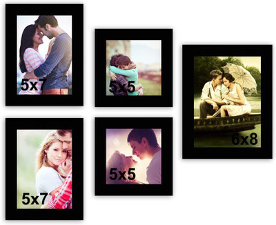 

MakeHomeHappy MDF Photo Frame(Black, 5 Photos)