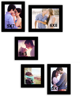 

MakeHomeHappy MDF Photo Frame(Black, 5 Photos)