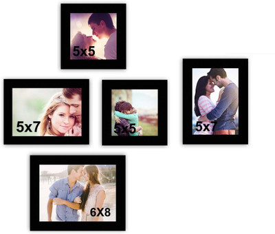 

MakeHomeHappy MDF Photo Frame(Black, 5 Photos)