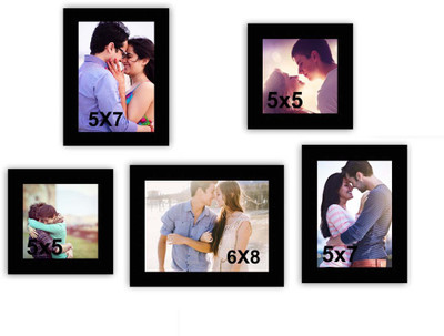 

MakeHomeHappy MDF Photo Frame(Black, 5 Photos)