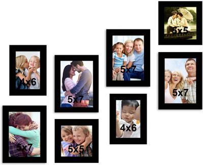 

MakeHomeHappy MDF Photo Frame(Black, 8 Photos)
