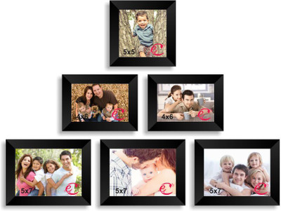 

eCraftIndia Wood Photo Frame(Black, 6 Photos)