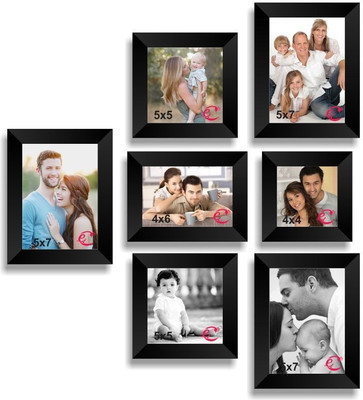 

eCraftIndia Wood Photo Frame(Black, 7 Photos)