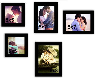 

MakeHomeHappy MDF Photo Frame(Black, 5 Photos)