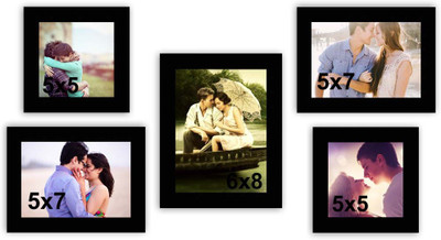 

MakeHomeHappy MDF Photo Frame(Black, 5 Photos)