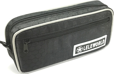 

Chrome Series Plain Art Polyster Pencil Box(Set of 1, Black)
