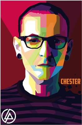 

Chester Bennington Linkin Park Graphic Illustration Poster Paper Print(18 inch X 12 inch)