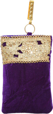 Bagaholics Ethnic Velvet Saree Mobile Waist Clip Pouch Mobile Pouch(Purple)