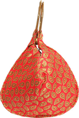

Bagaholics Ethnic Silk Potli Batwa Pouch Potli(Red)