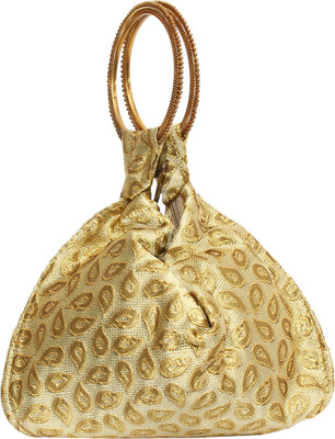 

Bagaholics Ethnic Silk Potli Batwa Pouch Potli(Gold)