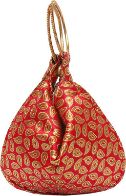 

Bagaholics Ethnic Silk Potli Batwa Pouch Potli(Maroon)