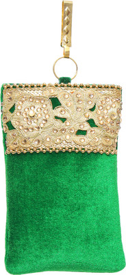 

Bagaholics Ethnic Velvet Saree Mobile Waist Clip Pouch Mobile Pouch(Green)