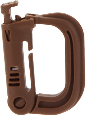 

Futaba Molle Backpack Carabiner Snap D-Ring Clip KeyRing Locking - Brown Luggage Strap(Brown)
