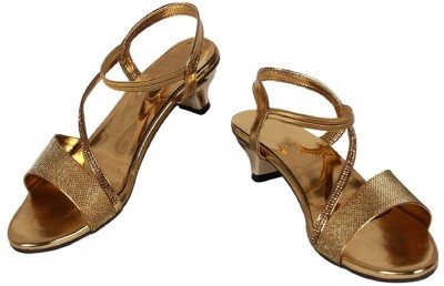 KaryJerry Women Heels(Gold , 10)