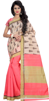 SVB Sarees Printed Bhagalpuri Silk Blend Saree(Multicolor)
