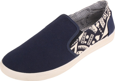 

SNKR FRKR Men's Casual Slip-Ons By Sneaker Freaker Canvas Shoes For Men(Navy