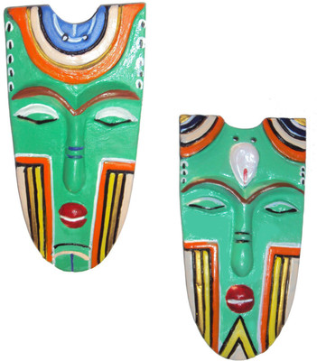

Hand Artz Egyptian Mask Decorative Showpiece - 15 cm(Terracotta, Multicolor)