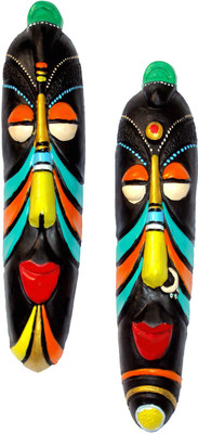 

Hand Artz Wall Hanging Hawaiian Mask Decorative Showpiece - 25 cm(Terracotta, Multicolor)