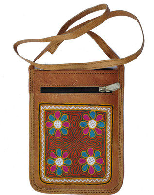 

WUBA Men & Women Casual Tan Genuine Leather Sling Bag