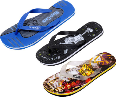 

Indistar Flip Flops, Printed yellow:blue/grey::black