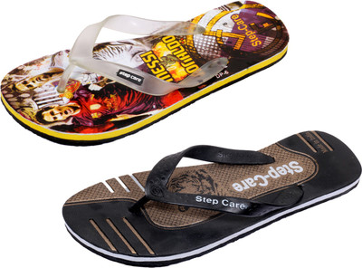 

Indistar Flip Flops, Printed yellow::brown