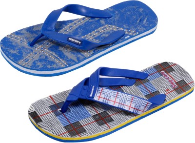 

Indistar Flip Flops, Printed blue::blue check