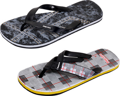 

Indistar Flip Flops, Printed black::white check