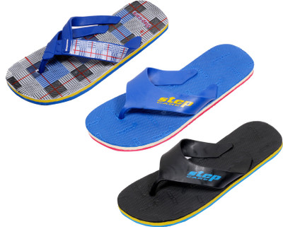 

Indistar Flip Flops, Black step:blue step::blue check