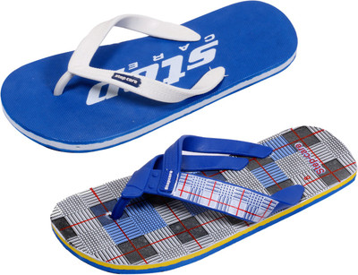 

Indistar Flip Flops, Plain blue::blue check