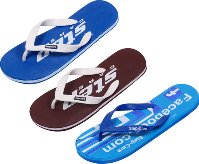 

Indistar Flip Flops, Fb blue:plain blue::brown step