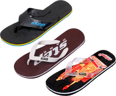 

Indistar Flip Flops, Red:brown step::black step