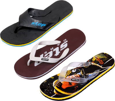 

Indistar Flip Flops, Printed blk:brown step::black step